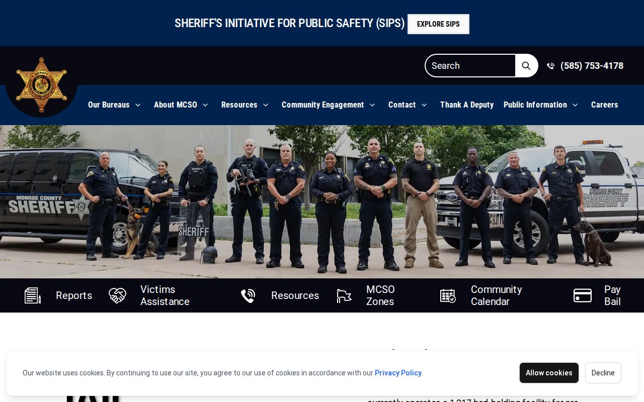 Ogden resident lookup Monroe County Jail Bureau roster access page