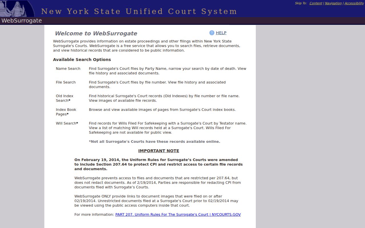 Ogden resident lookup WebSurrogate estate search options